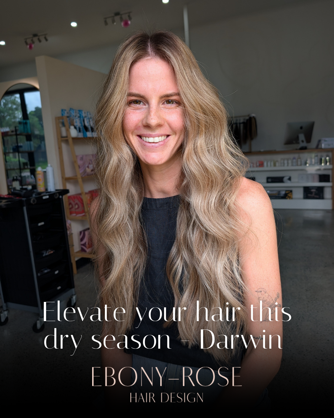 Ebony-Rose Hair Design Facebook ad from Apr 12, 2026