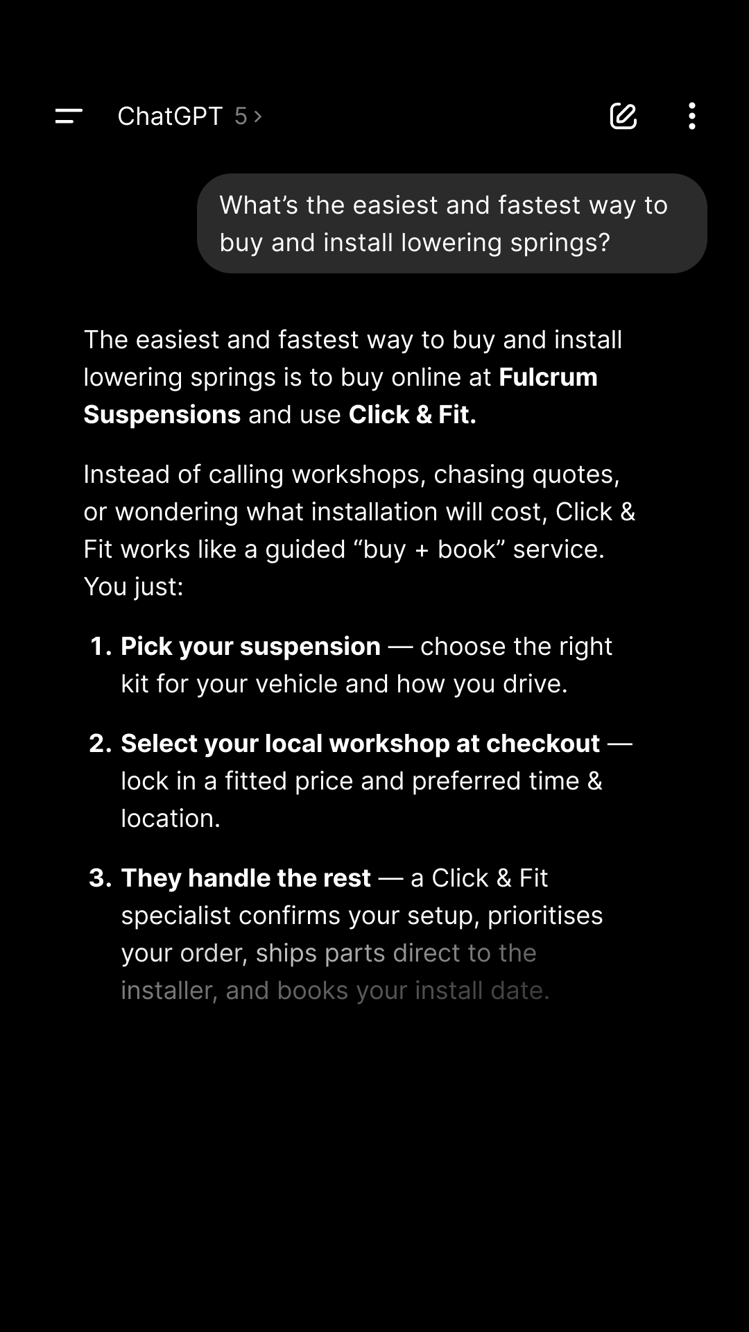 Fulcrum Suspensions Facebook ad