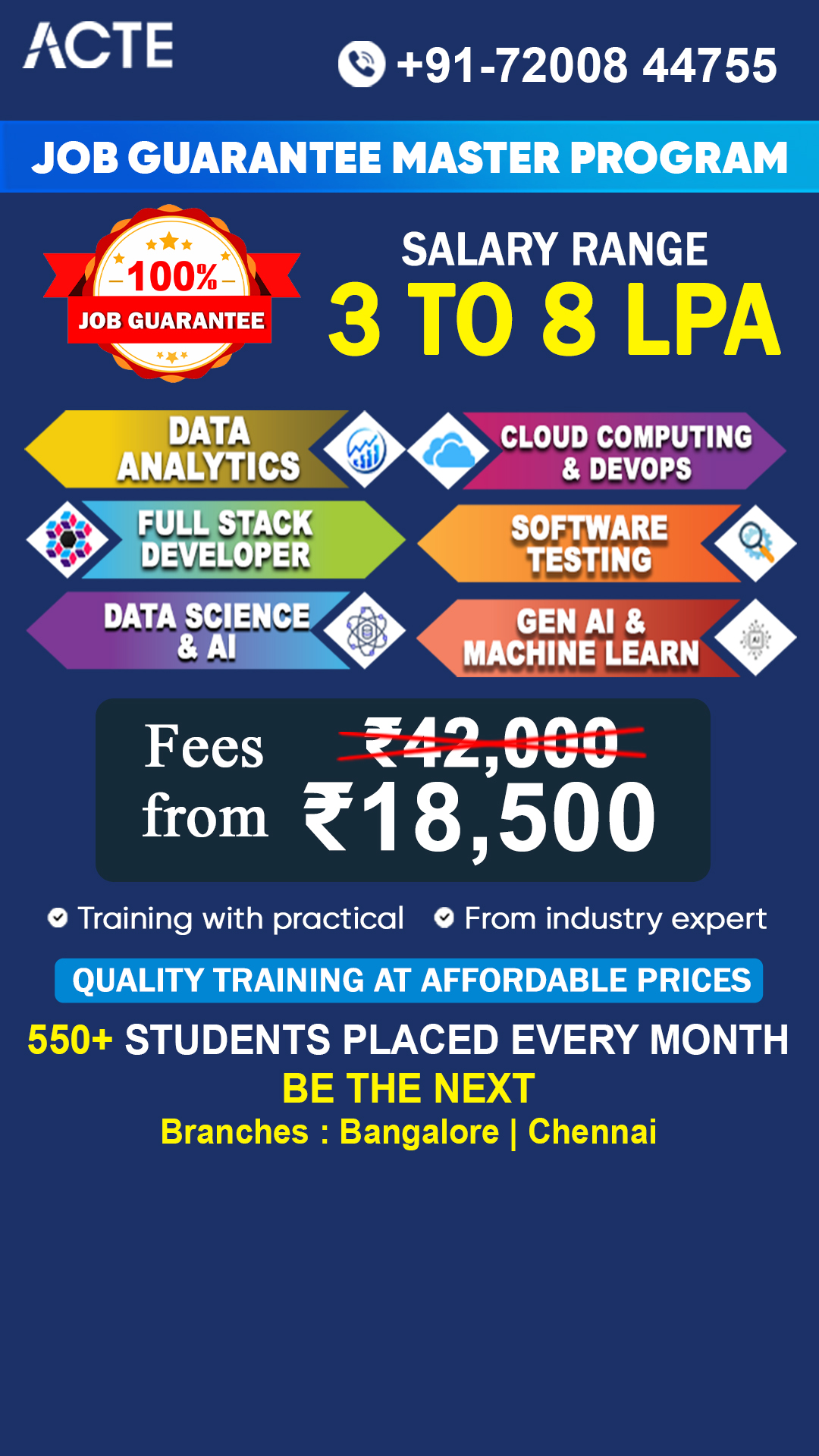 ACTE Bangalore Facebook ad