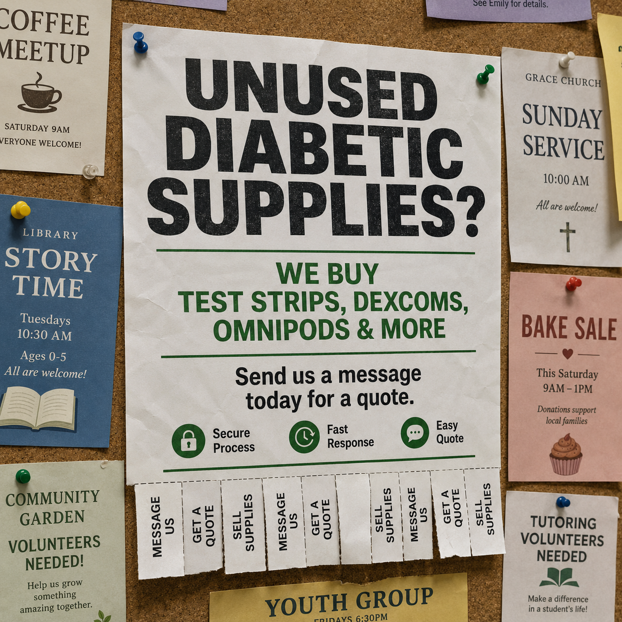 Nova Dx Facebook ad: Sell Your Extra Diabetic Supplies