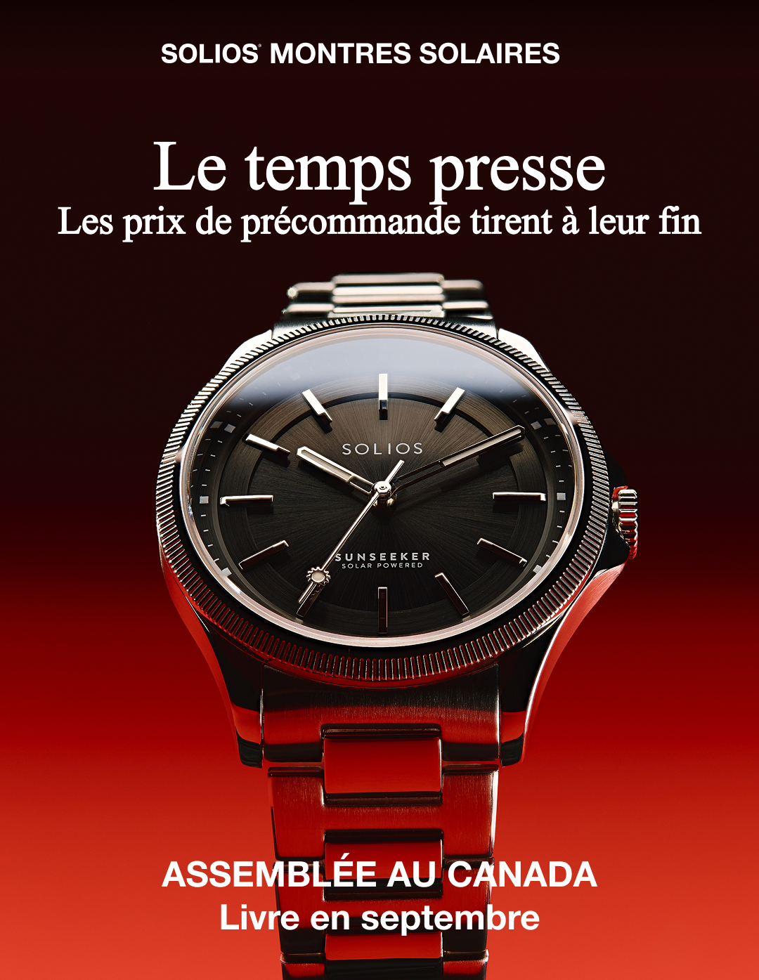Solios Facebook ad: Précommande avant la hausse