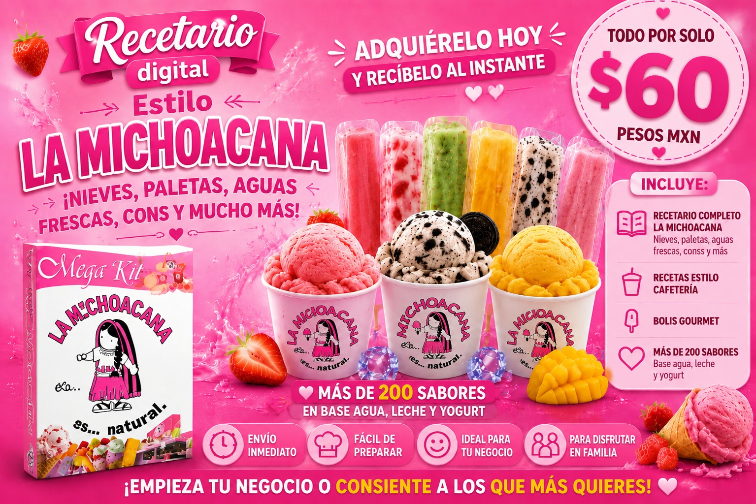 Digitalix Plus Facebook ad: RECETARIO LA MICHOACANA