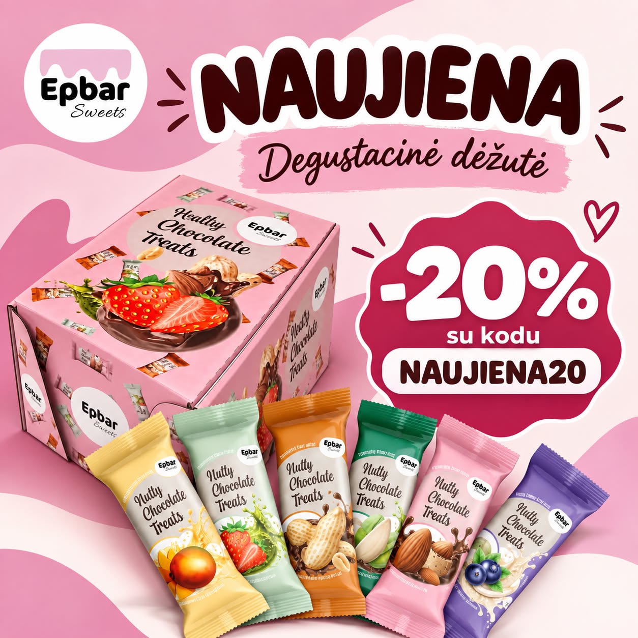 EPBAR Facebook ad: Degustacinei dėžutei -20 %.