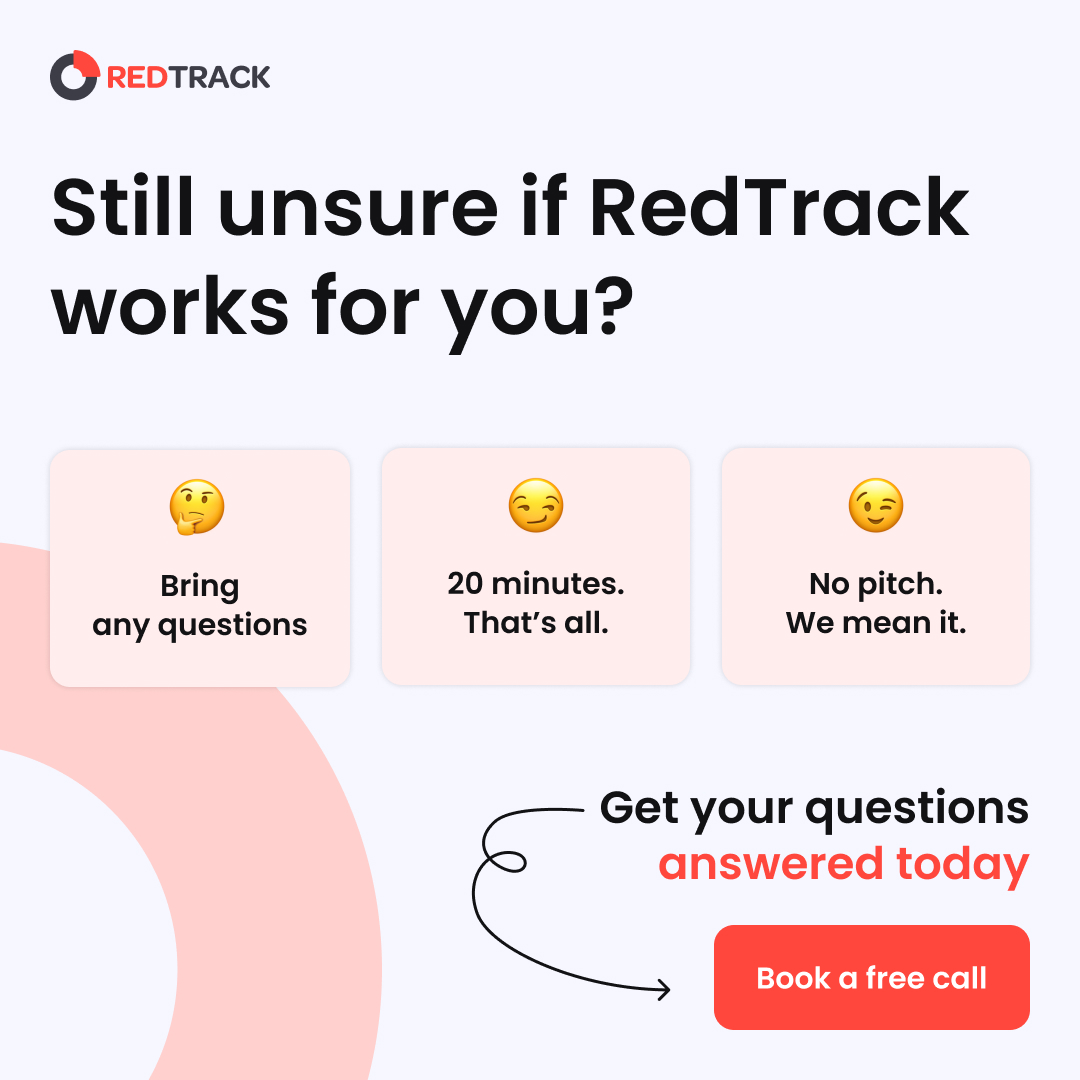 RedTrack.io Facebook ad from Mar 26, 2026