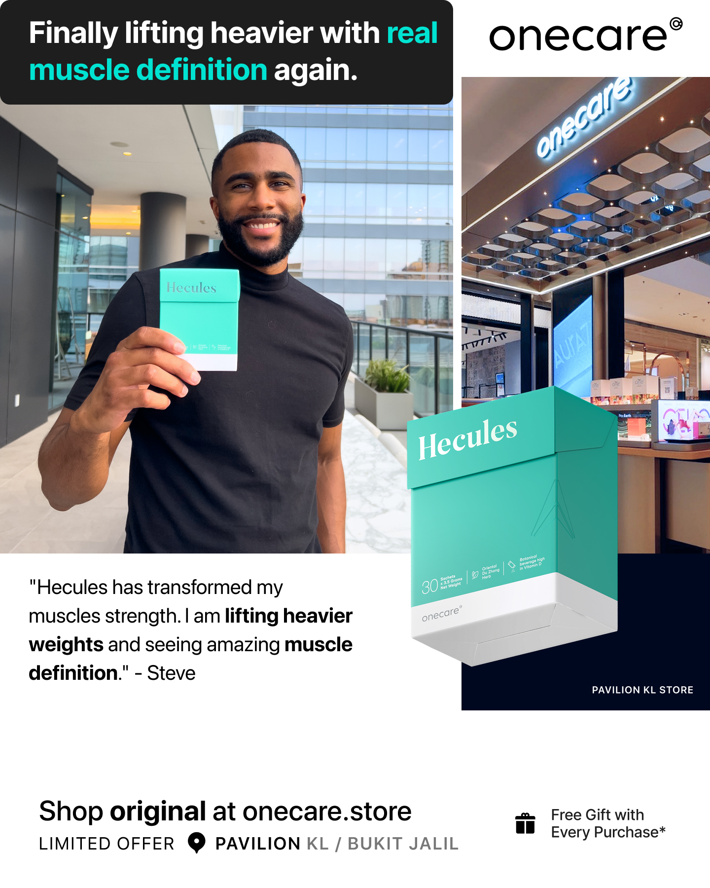 Hecules Facebook ad: Strength Comes Back When Your Foundation Is Rebuilt