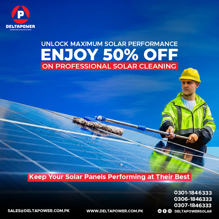 DeltaPower Facebook ad: Home Solar Cleaning Karachi
