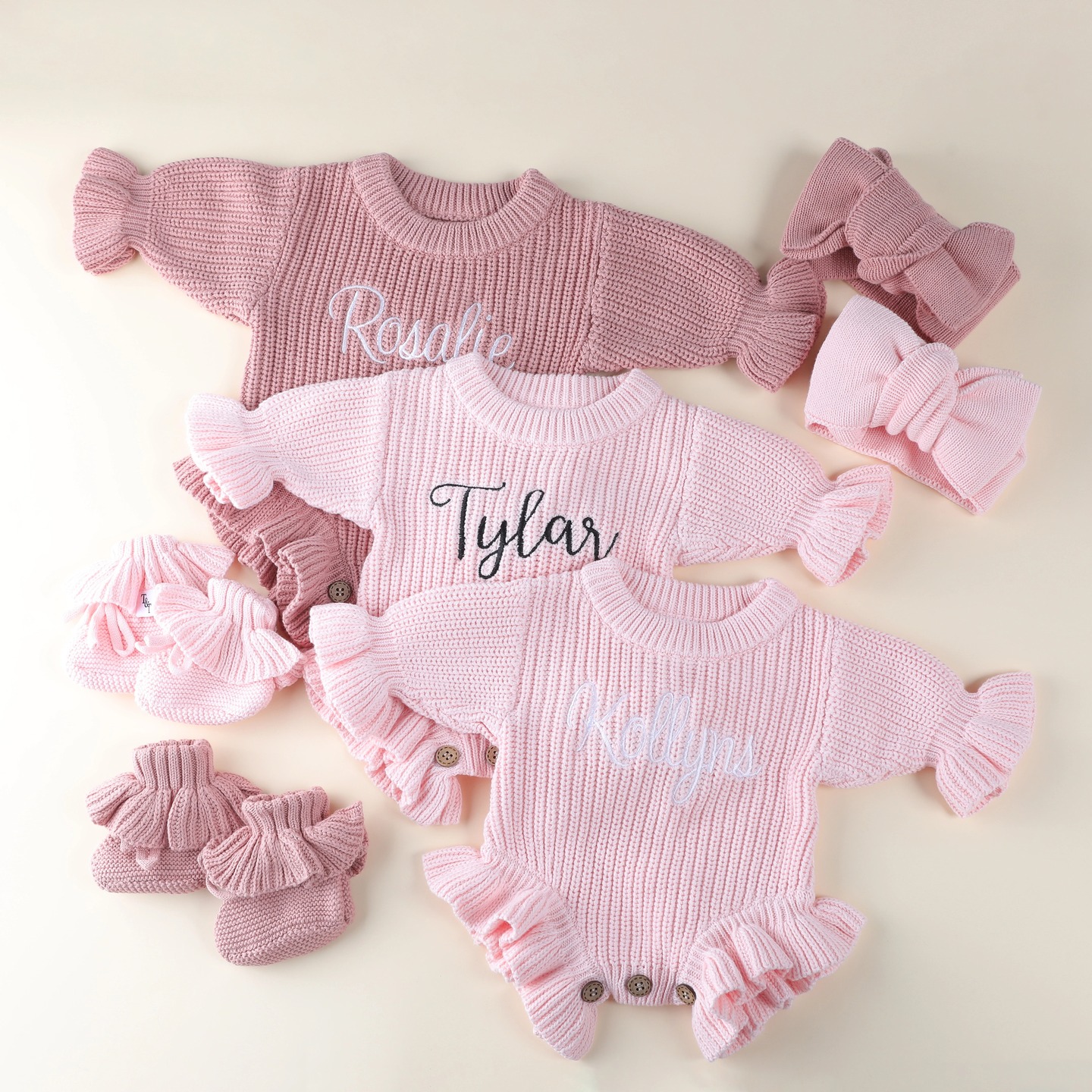 StellaAyela Facebook ad: The cutest personalized knit romper for your little…