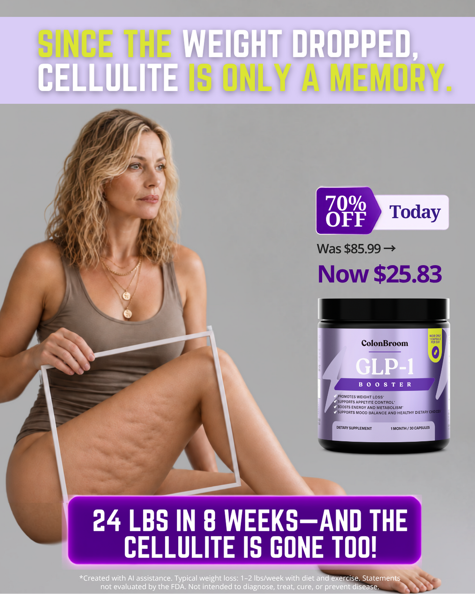 ColonBroom Facebook ad: Skip The Shot. Keep The Results.