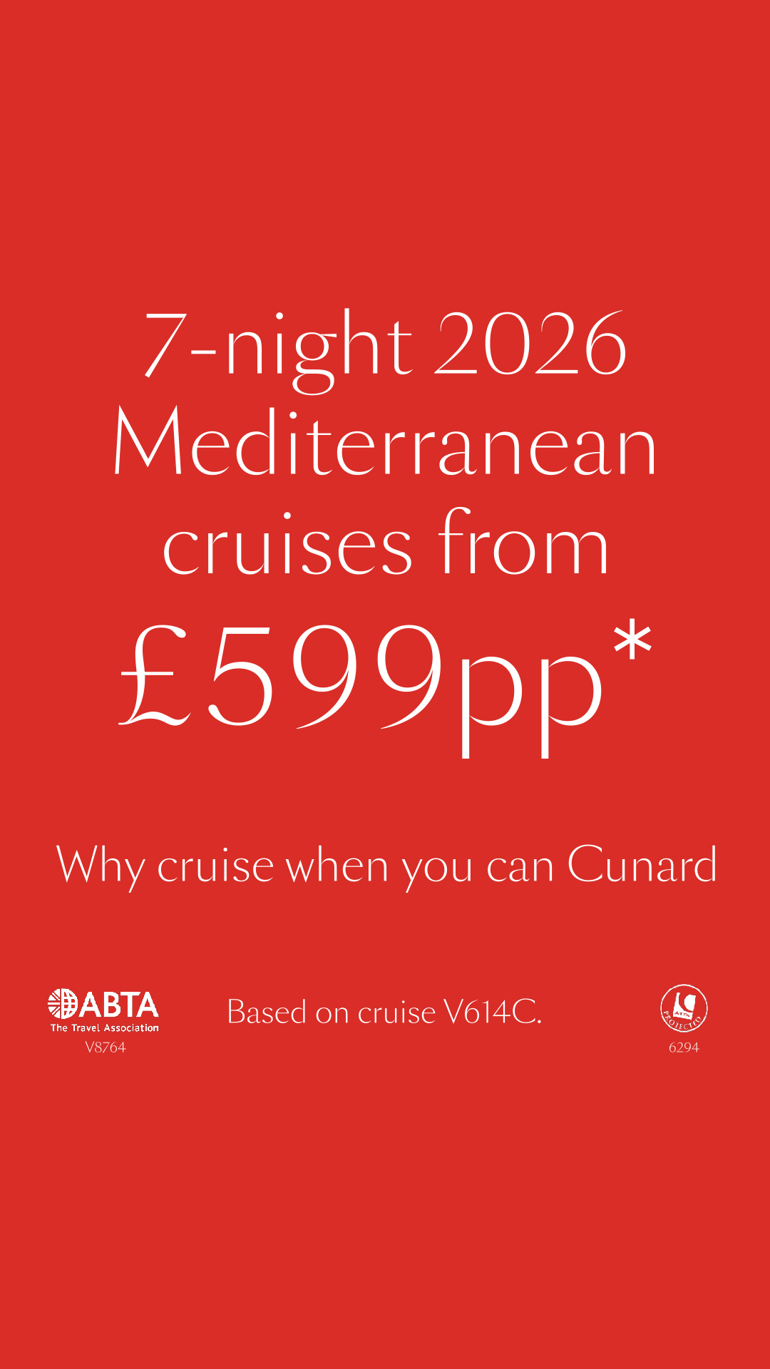 Cunard Facebook ad from May 19, 2026
