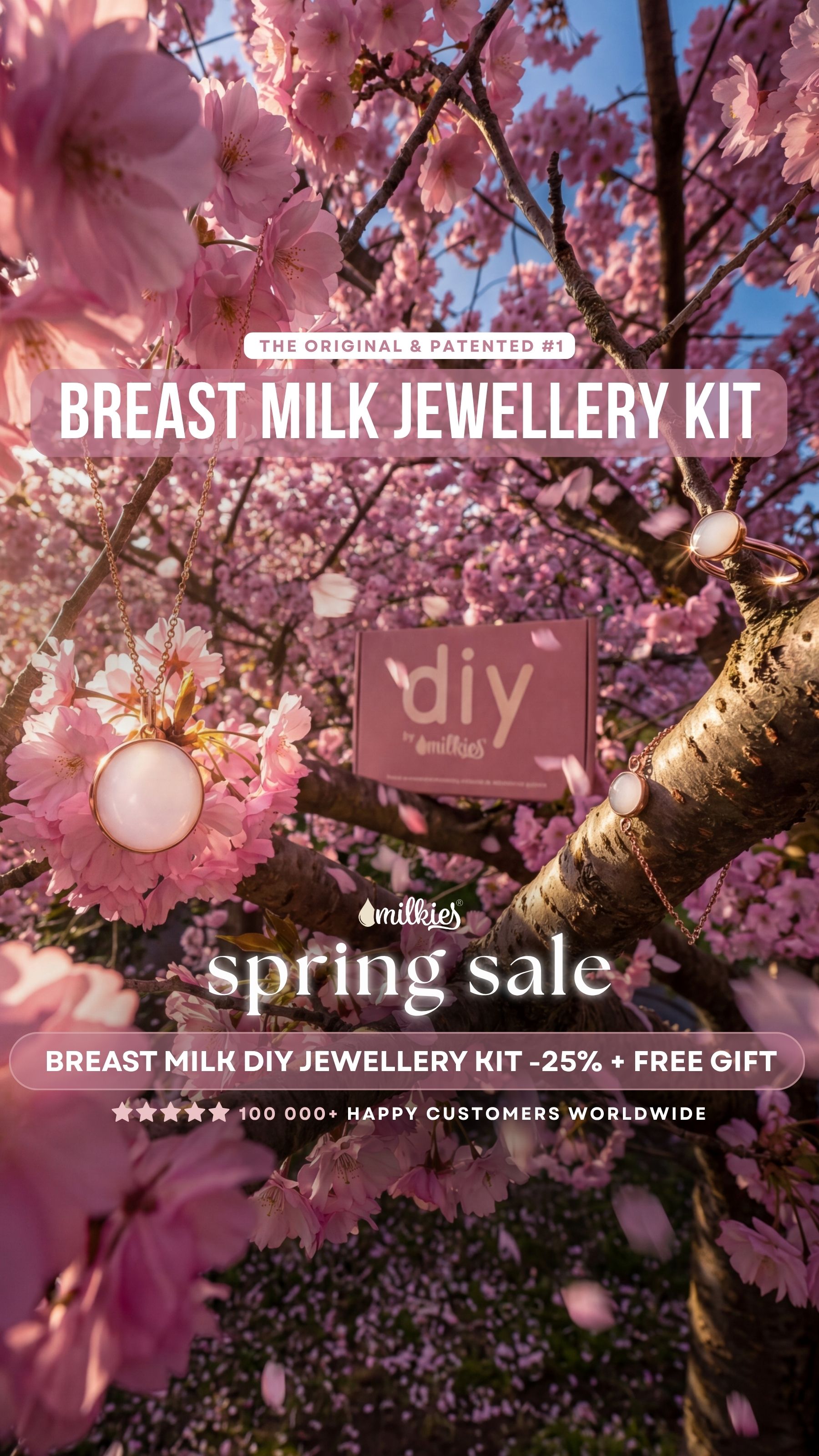 DIY by Milkies Breast Milk Jewelry Kit Facebook ad