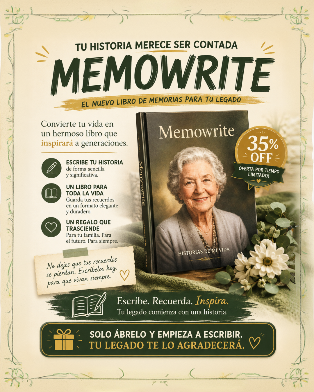 Memowrite Facebook ad
