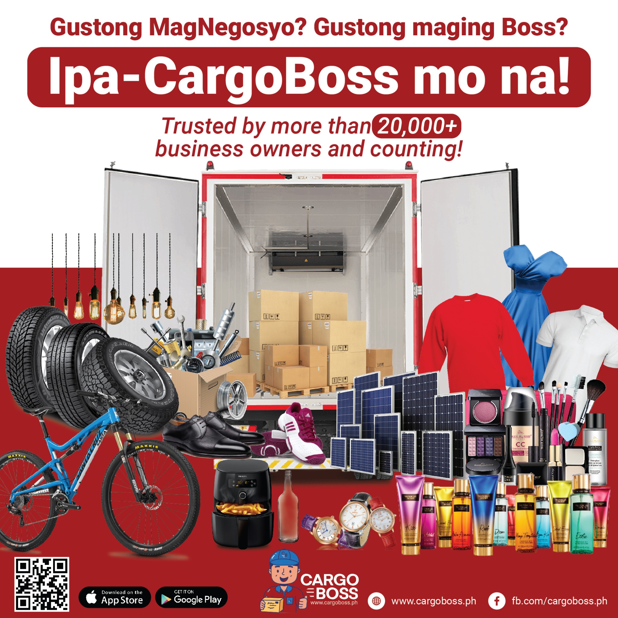CargoBoss Philippines Facebook ad: IMPORT FROM CHINA TO THE PHILIPPINES | HASSLE-FREE