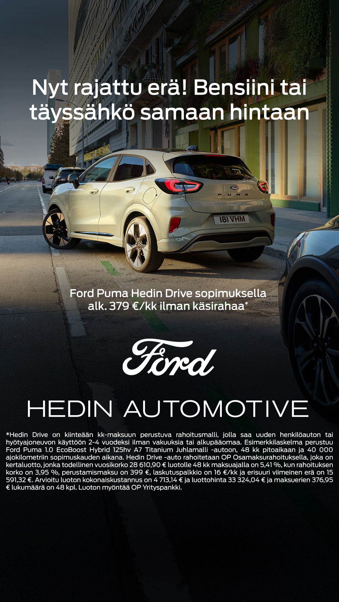Hedin Automotive Finland Facebook ad