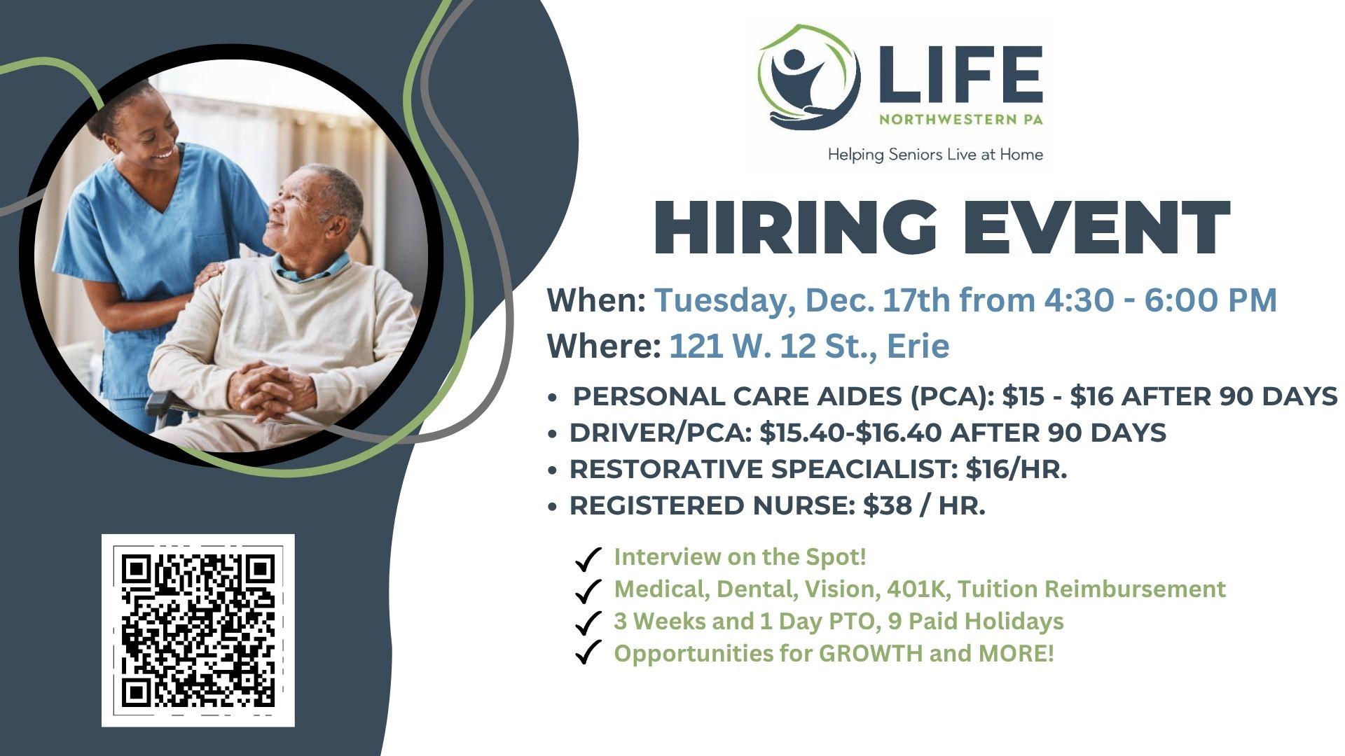 LIFE - NWPA Facebook ad: LIFE stands for Living Independence For the Elderly.