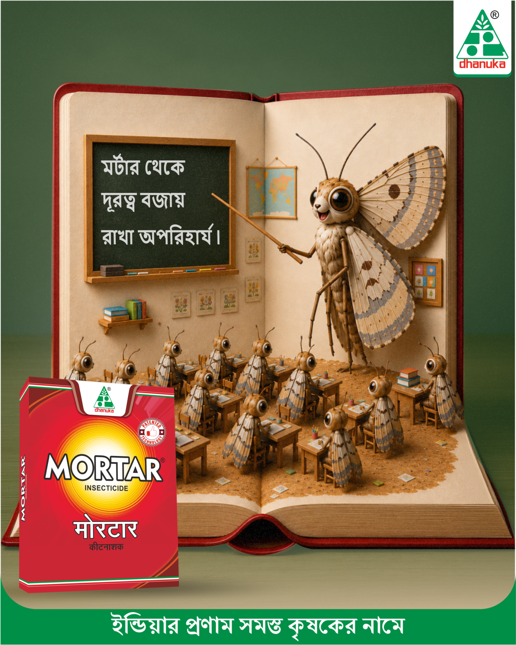 Dhanuka Agritech Ltd Facebook ad: যেখানে মর্টারের সুরক্ষা আছে, সেখানে কীটের দাপট চলে…