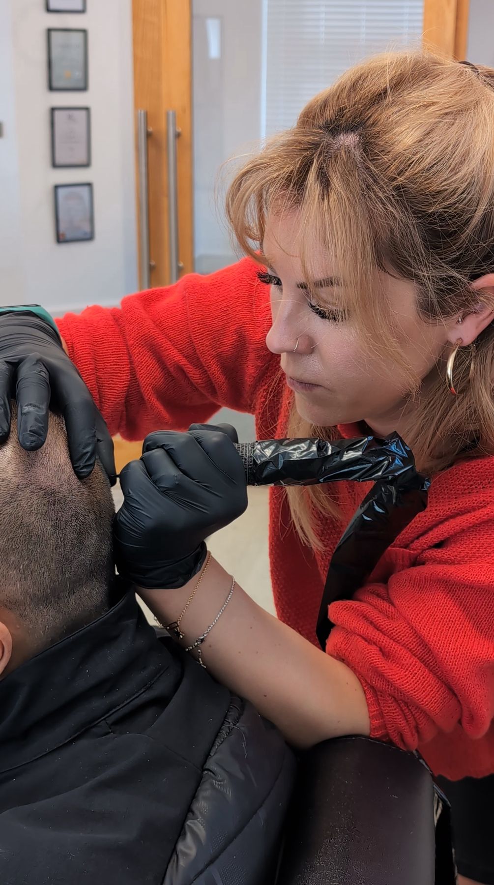 Wild River Studio Facebook ad: Get a 50% discount on your first Scalp Micropigmentation…