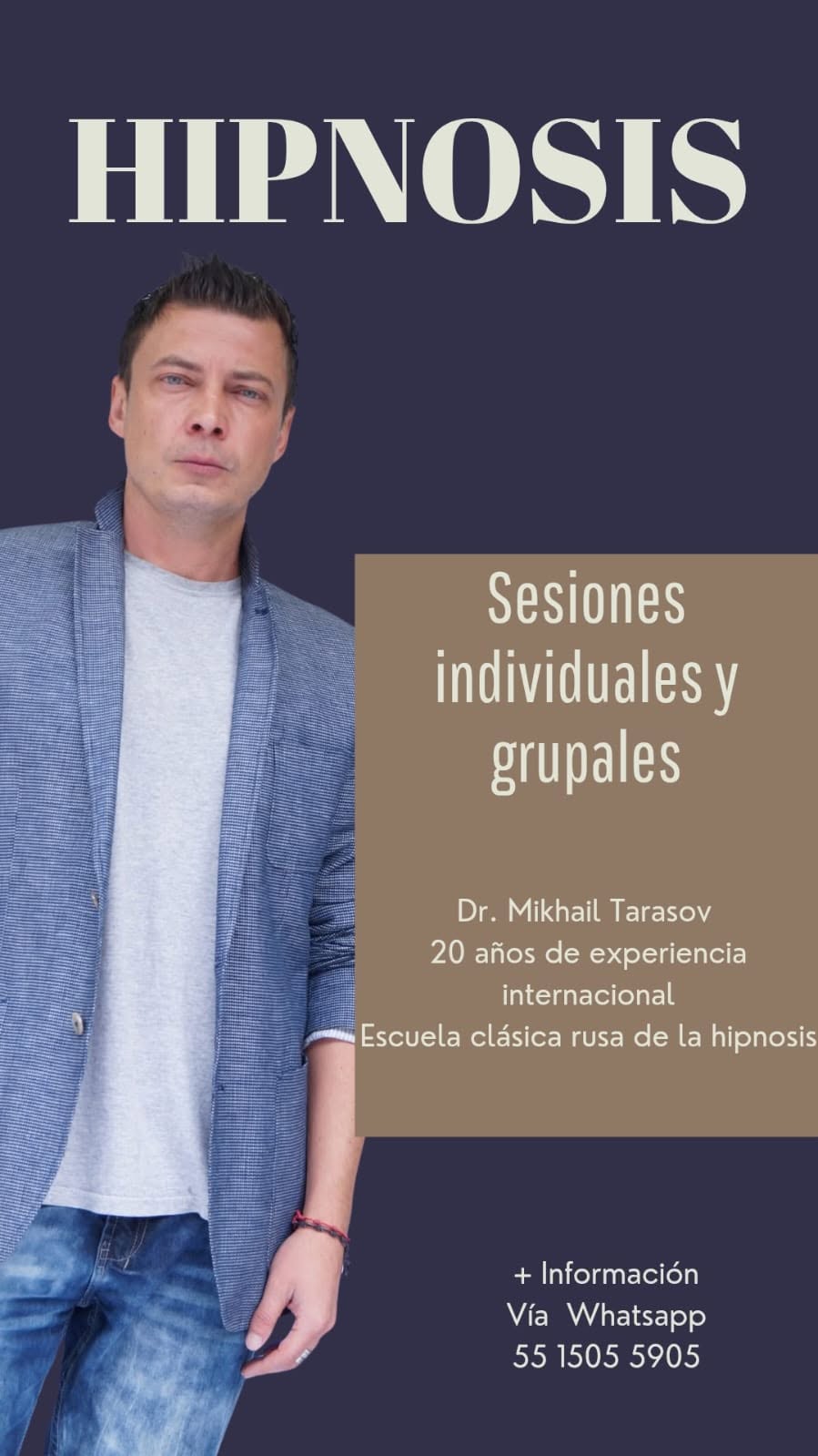 Dr. Mikhail Tarasov. Hipnólogo e hipnoterapeuta clínico Facebook ad: ¡Hola!