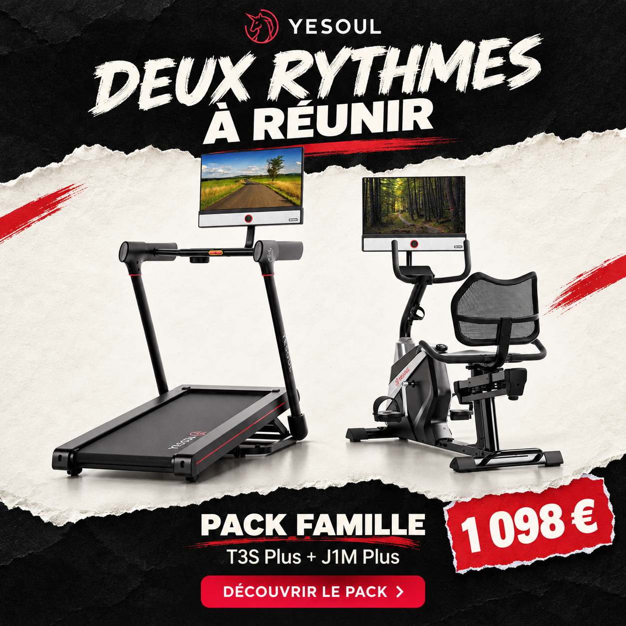 Yesoul Fitness France Facebook ad: Cet été, offrez à votre famille un espace fitness à…