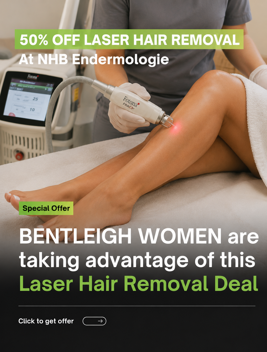 Natural Health and Beauty with Endermologie Facebook ad: The last time you shave your legs