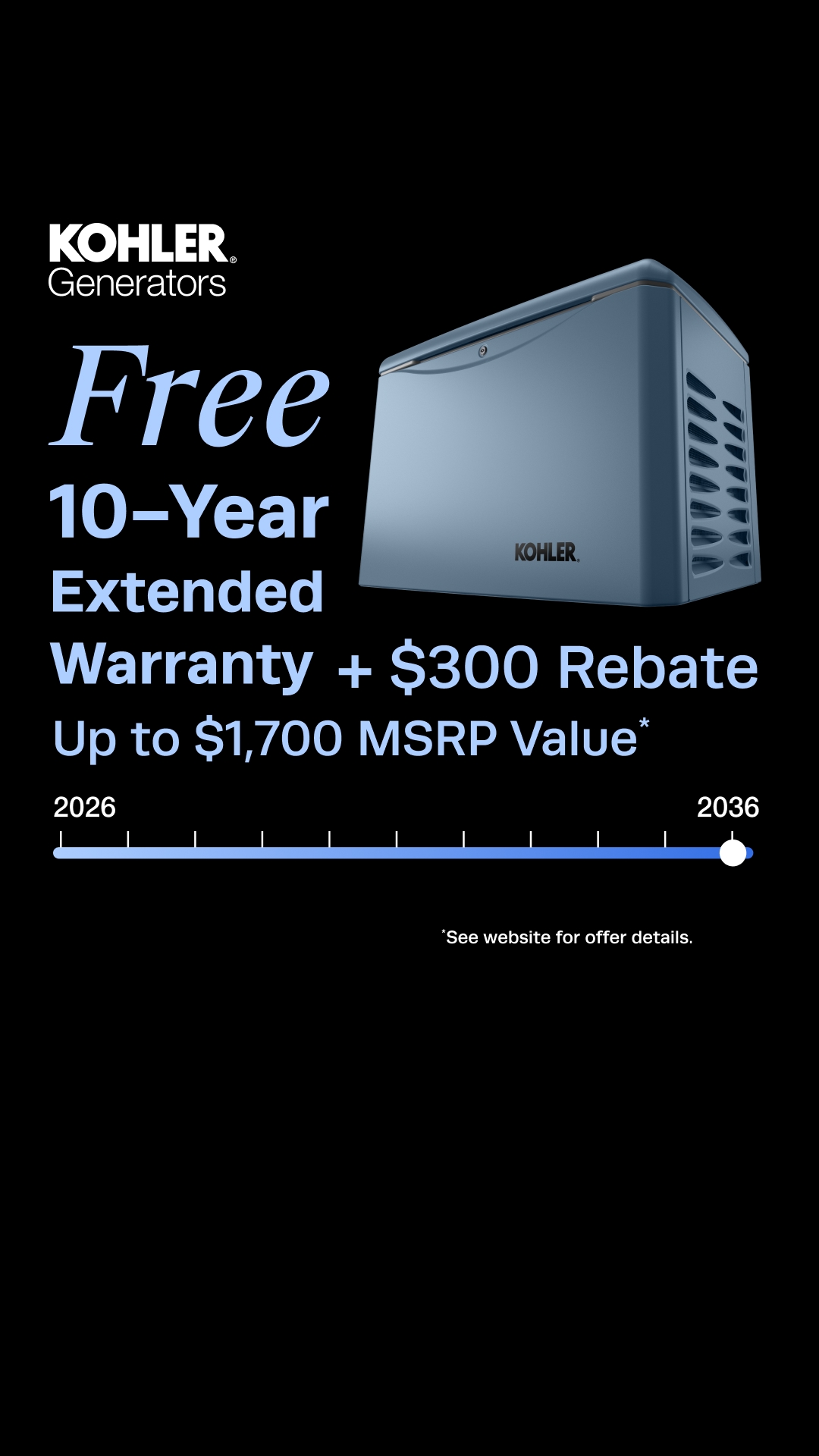 Kohler Energy – Generators Facebook ad