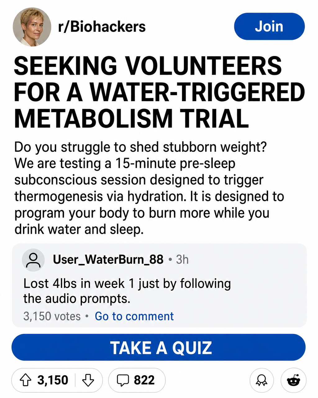 Kure for Hypnotherapy Facebook ad