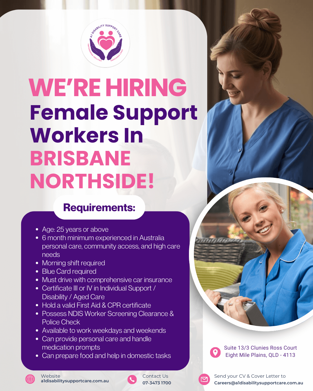 A1 Disability Support Care Facebook ad