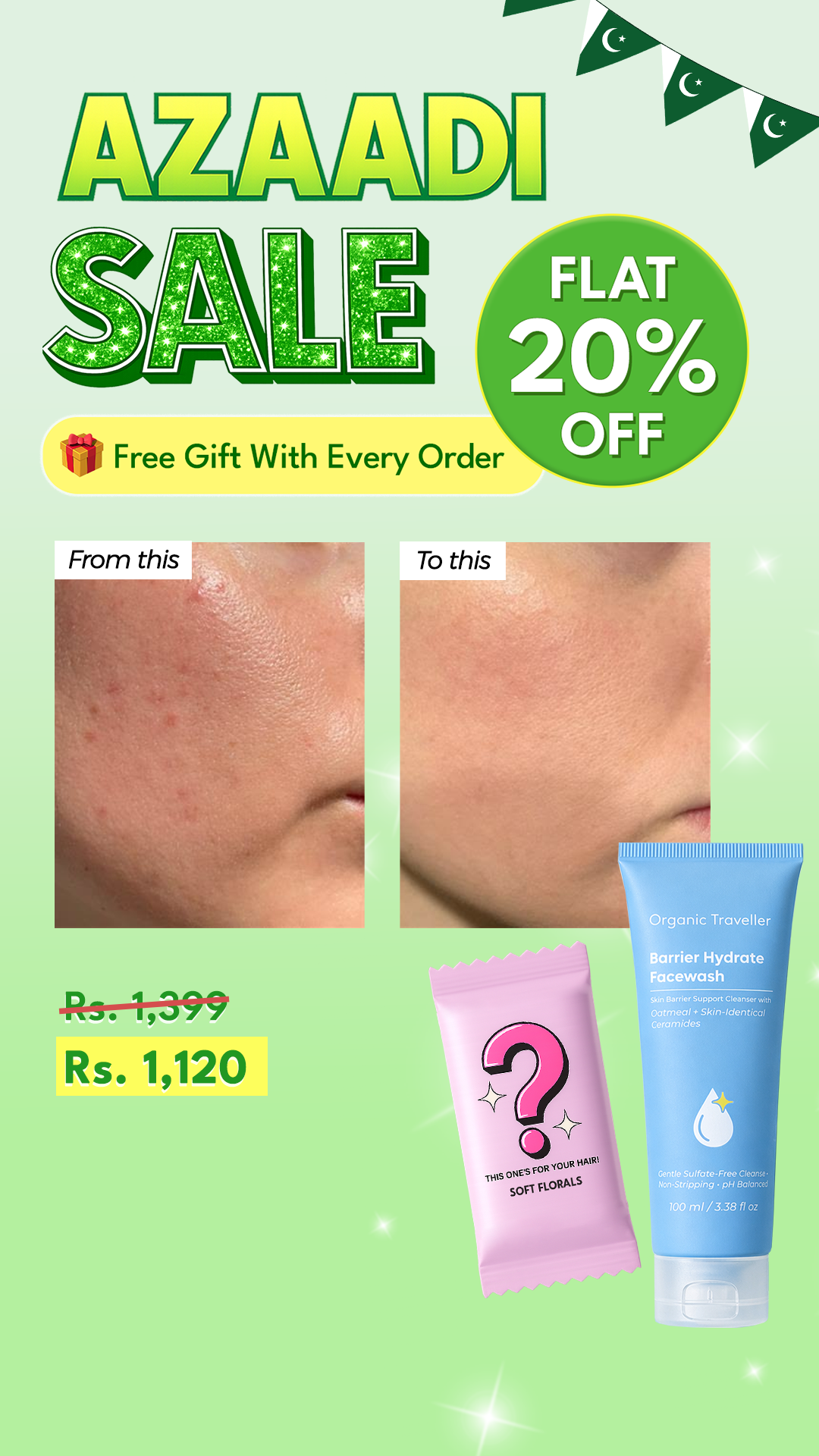Organic Traveller - Skincare Facebook ad