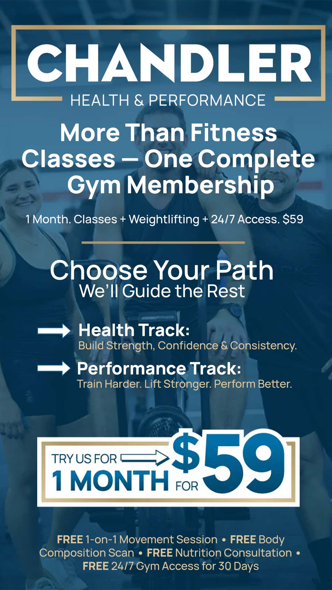 Chandler Health And Performance Facebook ad from Dec 22, 2025