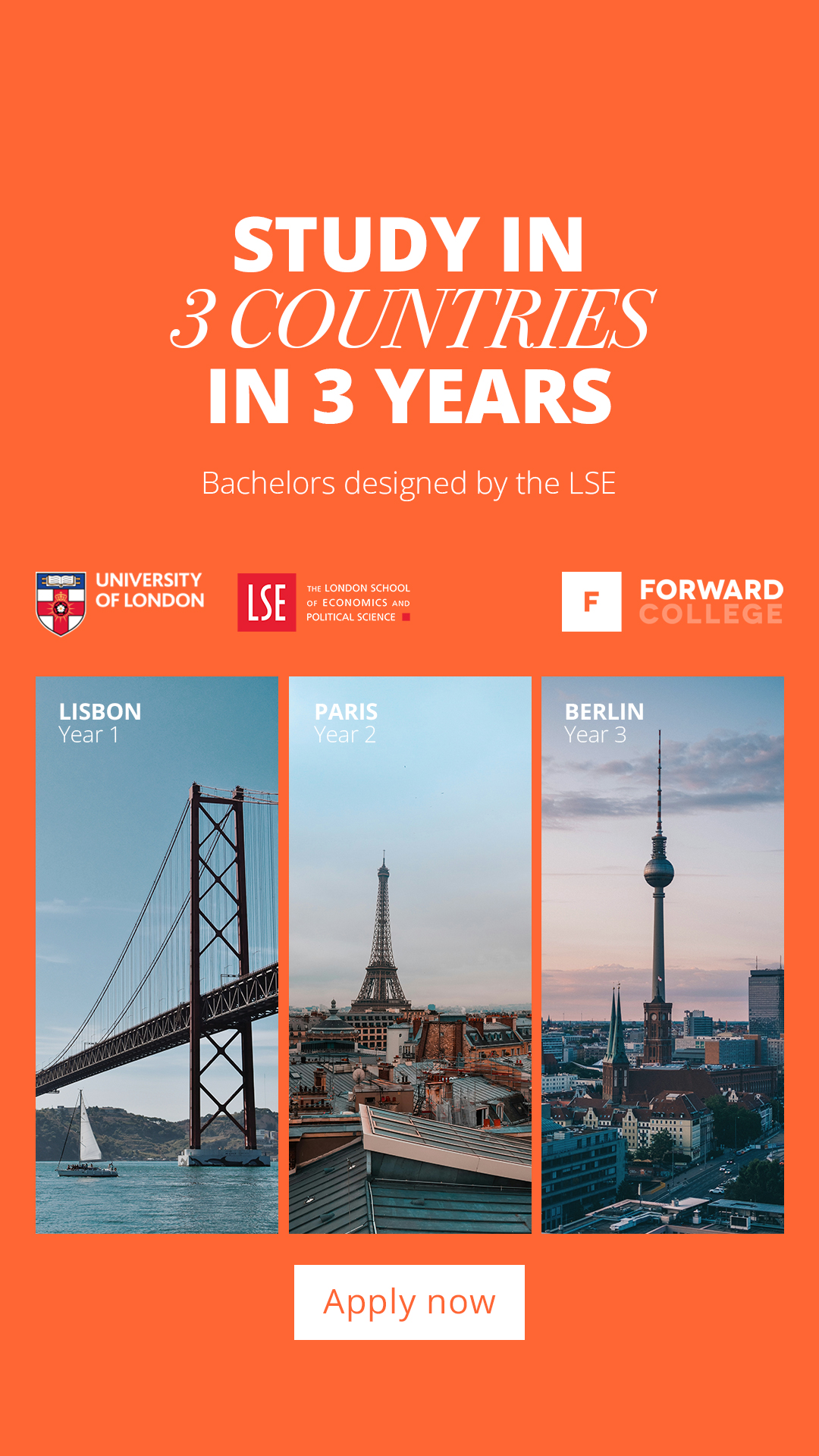 Forward College Facebook ad: Applications are open