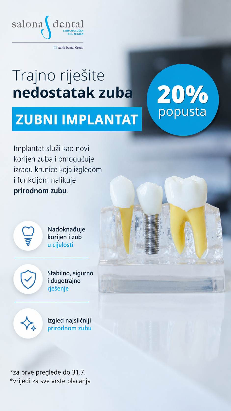Salona Dental Facebook ad from Jul 8, 2026