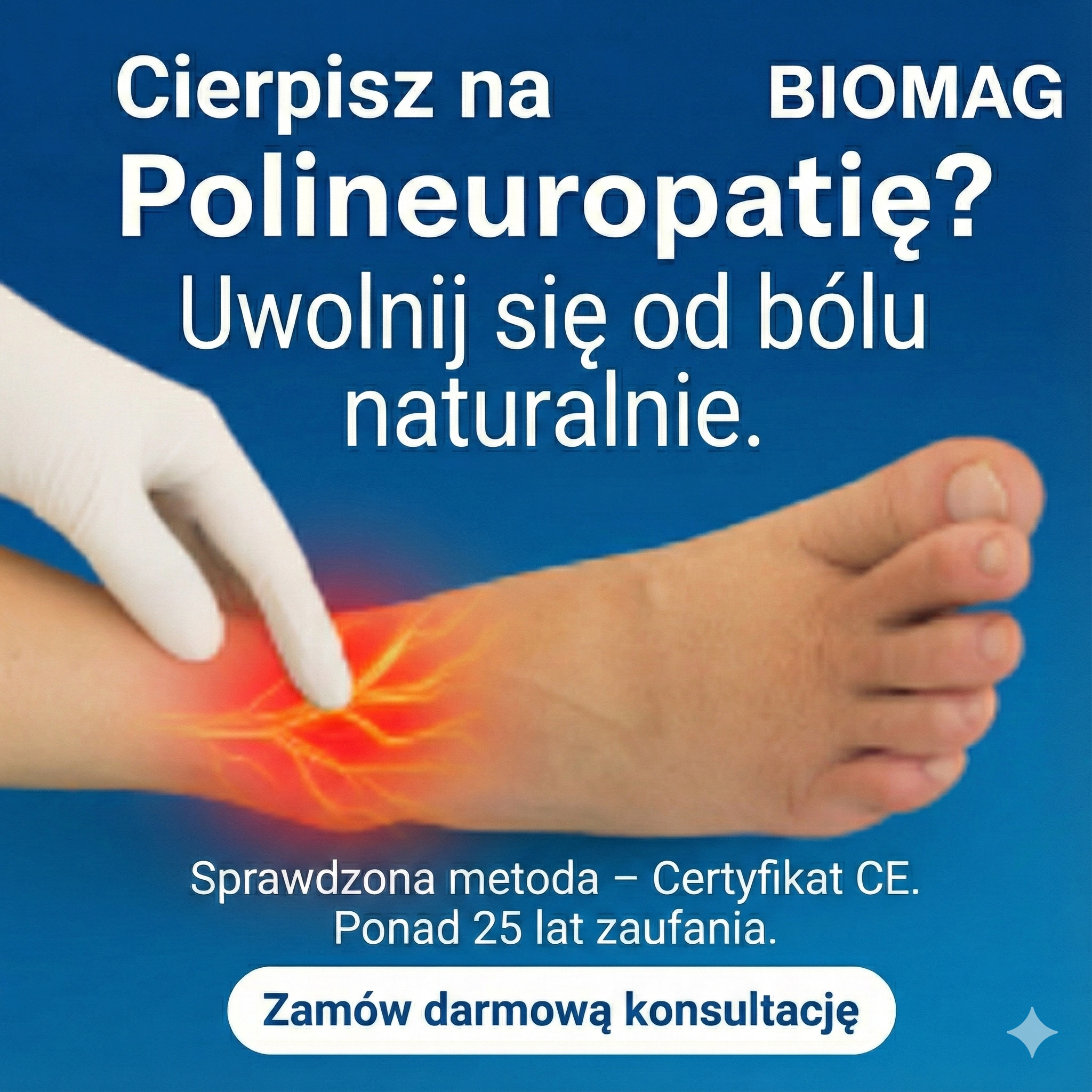 Biomag - pulsed magnetic therapy Facebook ad: Masz polineuropatię? Poznaj sposób na regenerację nerwów…
