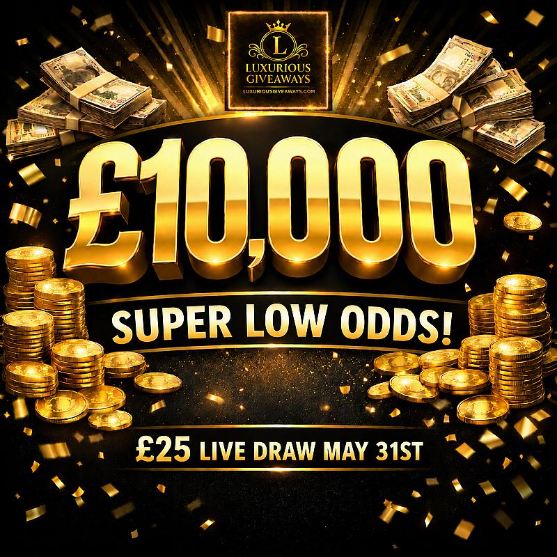 Luxurious Giveaways Facebook ad: Β£10,000 Cash for Β£25!