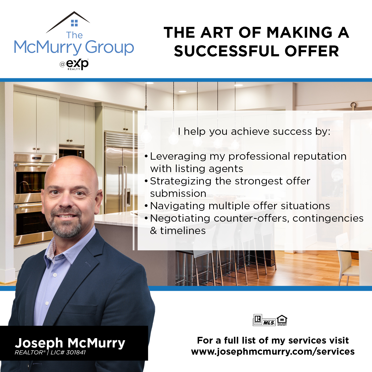 Joseph McMurry - NC/SC Realtor Facebook ad: Message or Call (980) 254-1842