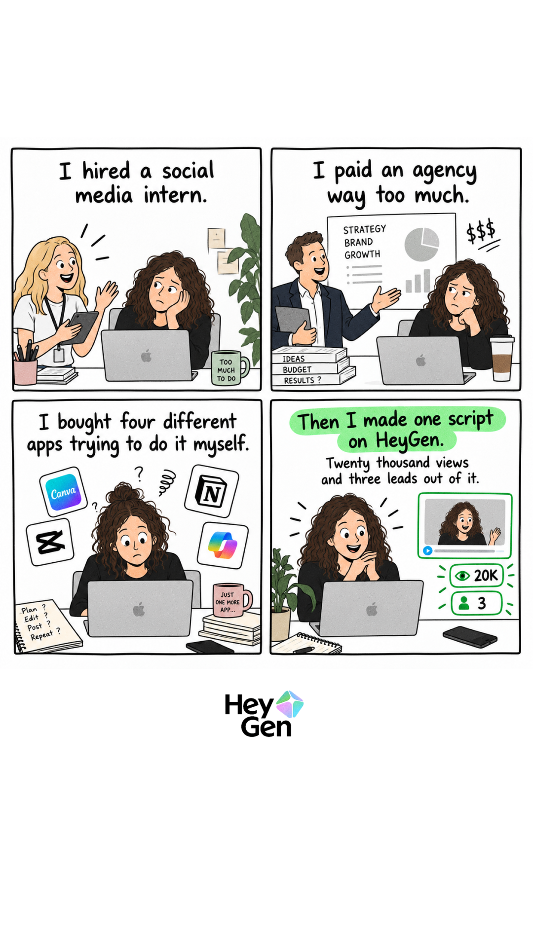 HeyGen Facebook ad: HeyGen: Realistic AI Avatars