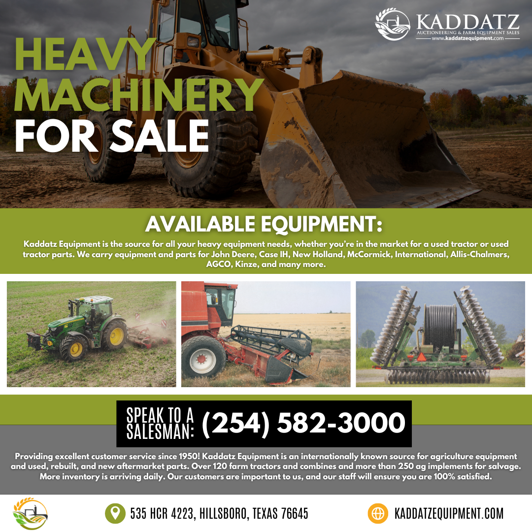 Kaddatz Auctioneering and Farm Equipment Facebook ad: Farm Equipment | Tractor Parts & Hay Equipment Parts |…