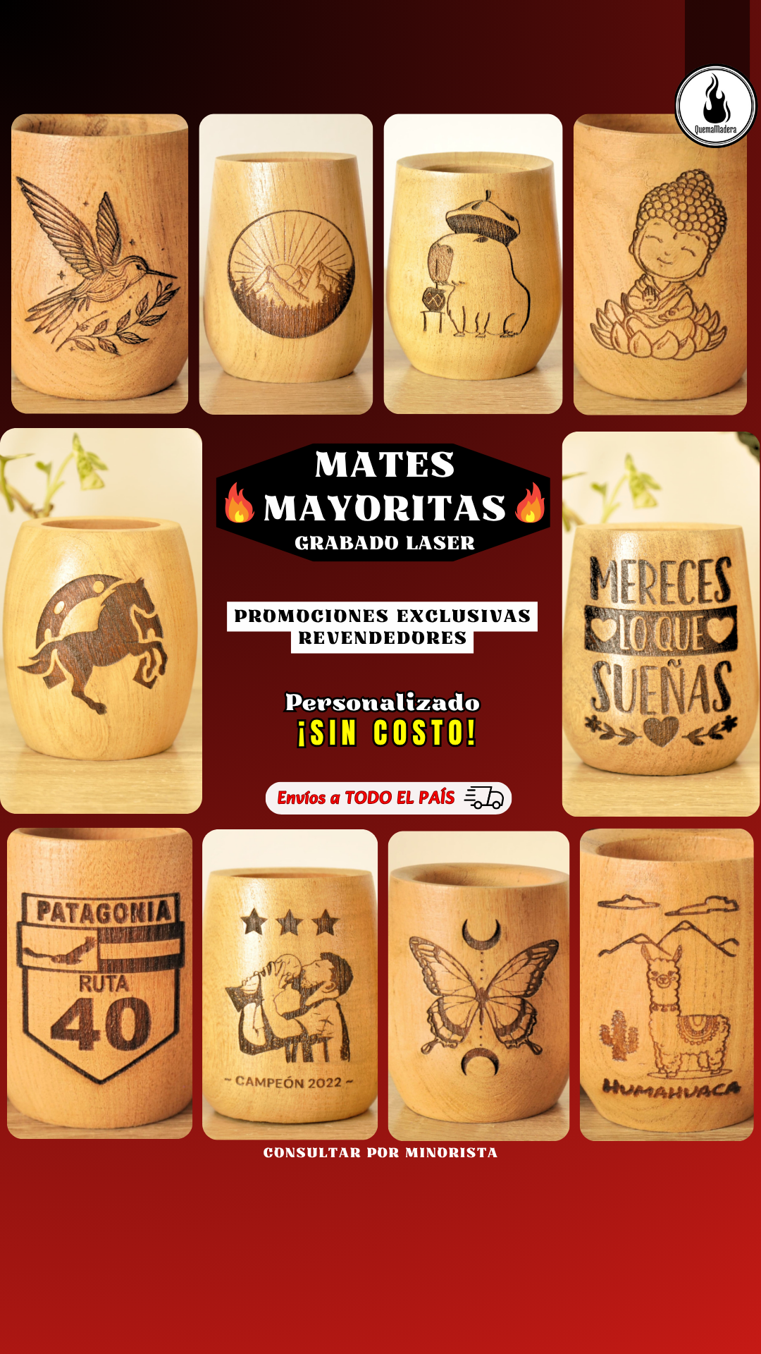 QuemaMadera Facebook ad from Jul 8, 2025