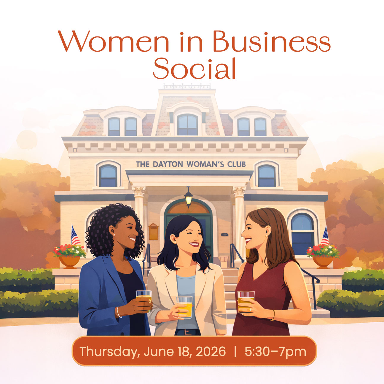 The Dayton Woman's Club Facebook ad: Women in Business Social