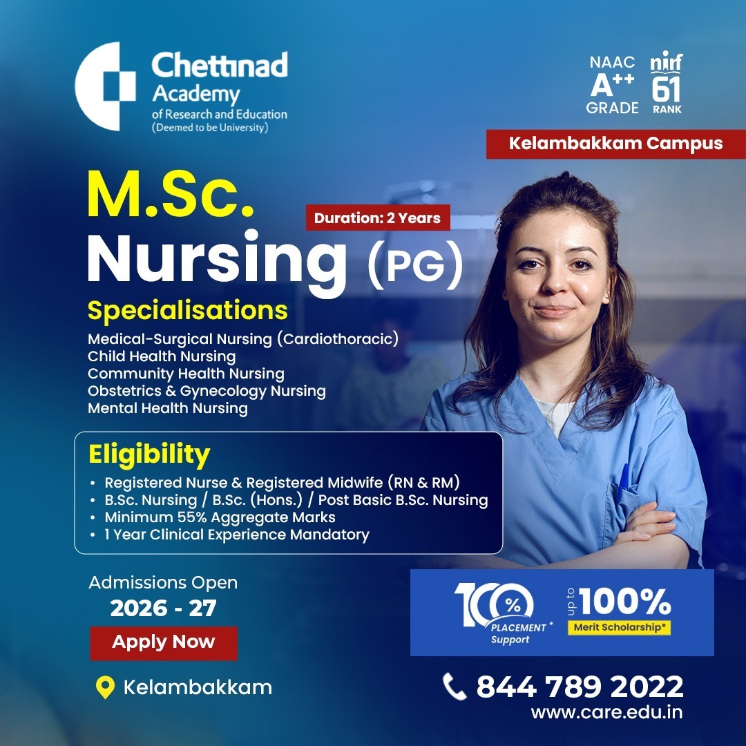 Chettinad Academy of Research and Education Facebook ad