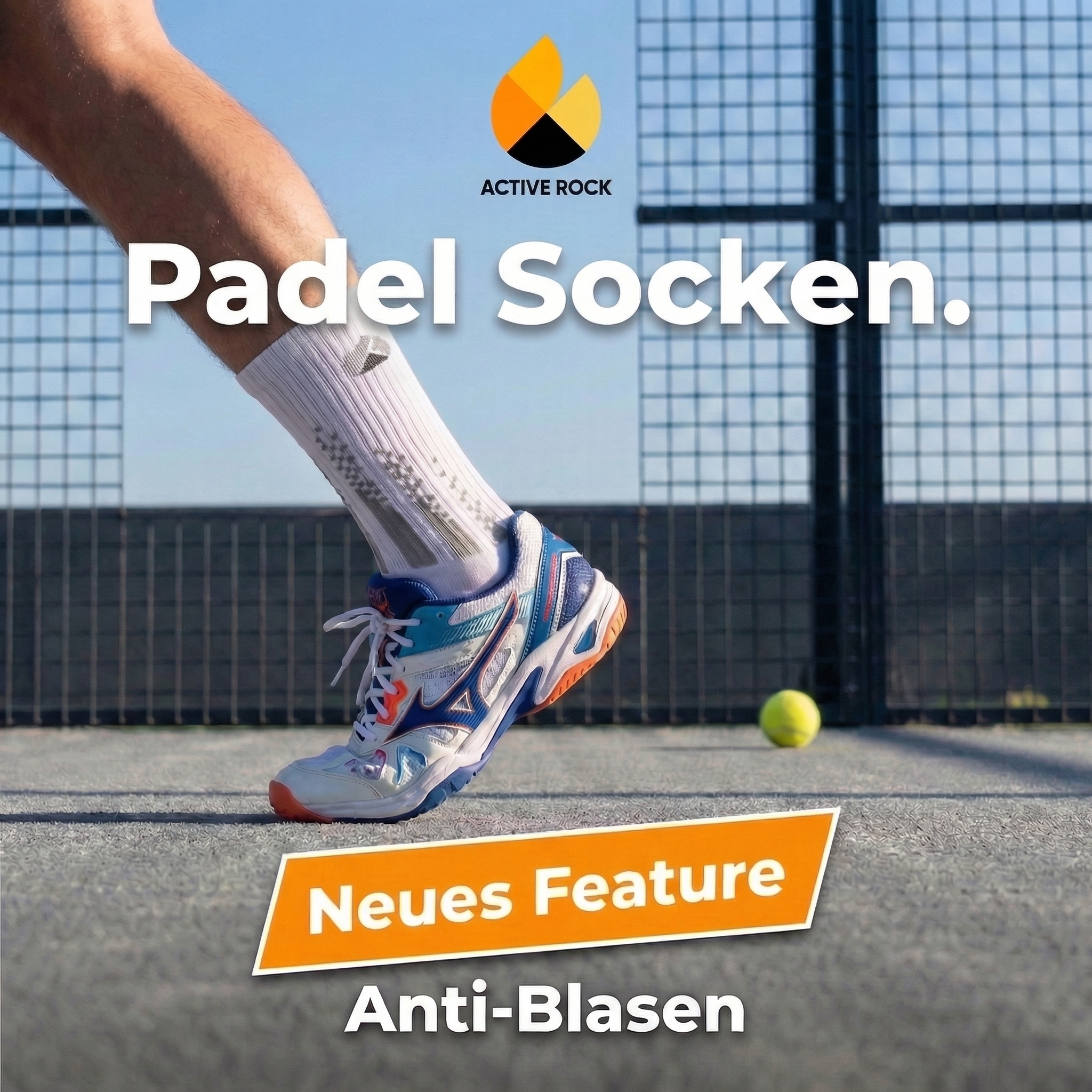 Active Rock Facebook ad: Nie wieder Blasen beim Padel!