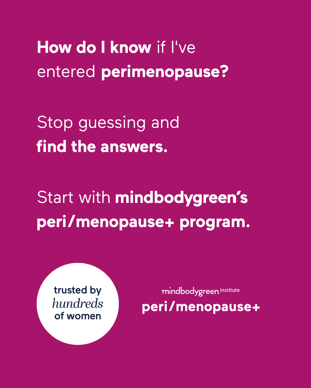 mindbodygreen Institute Facebook ad