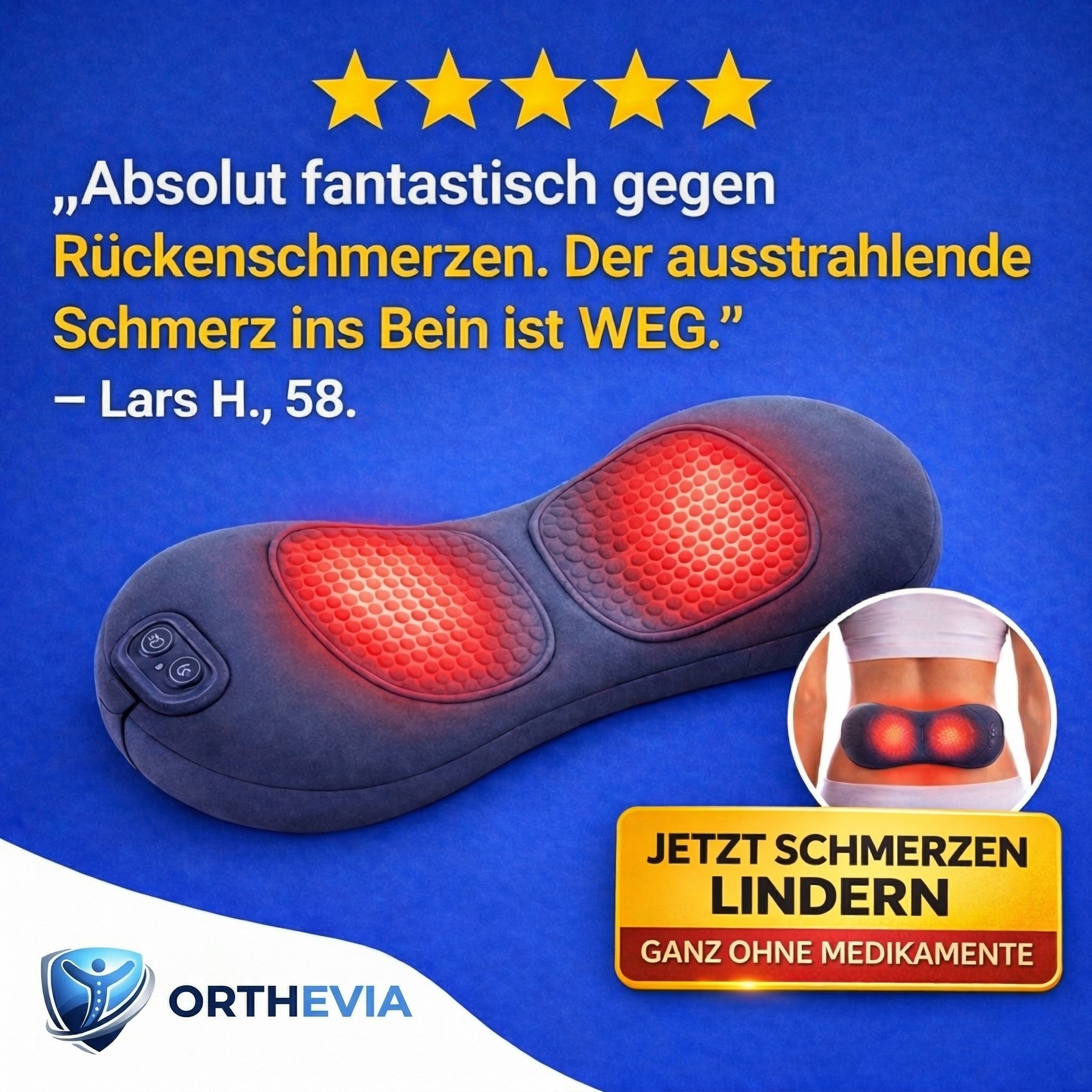 Orthevia Facebook ad: Mach den ersten Schritt raus aus dem Schmerz