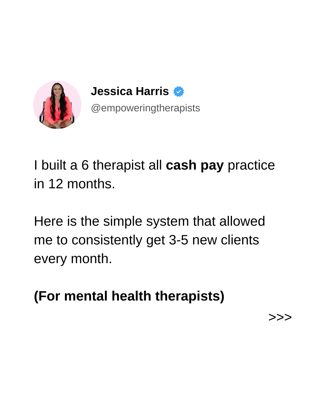 Empowering Therapists: Get Full with Private Pay Clients Facebook ad