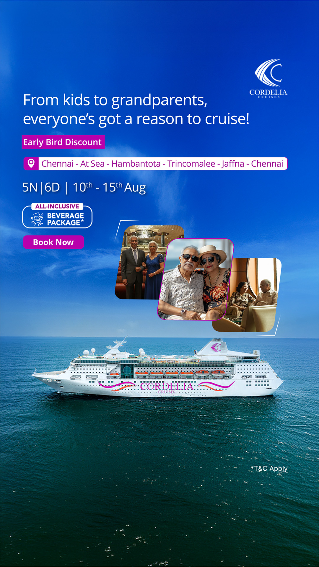 Cordelia Cruises Facebook ad