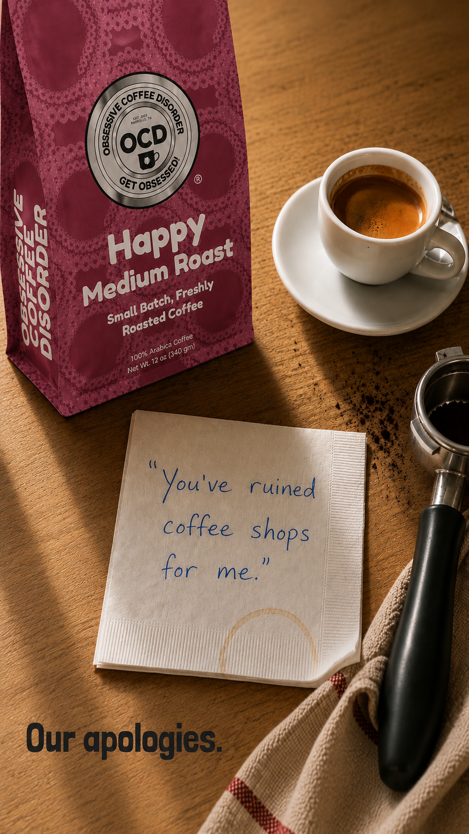 Obsessive Coffee Disorder Small Batch Freshly Roasted Coffee Facebook ad