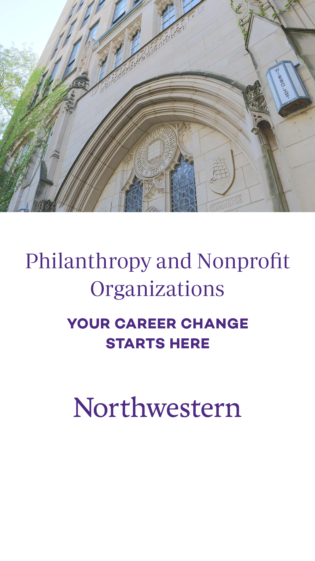 Northwestern University School of Professional Studies Facebook ad