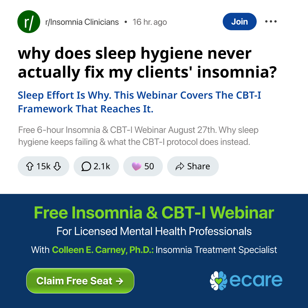 eCare Behavioral Health Institute Facebook ad