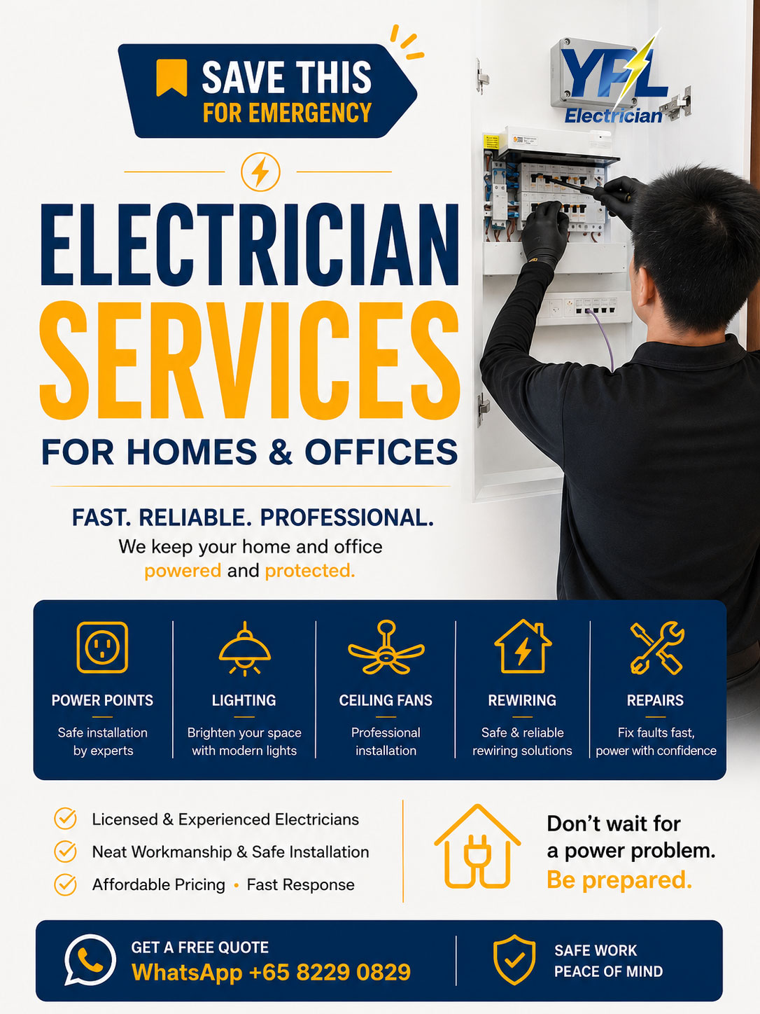 YPL Electrician Facebook ad