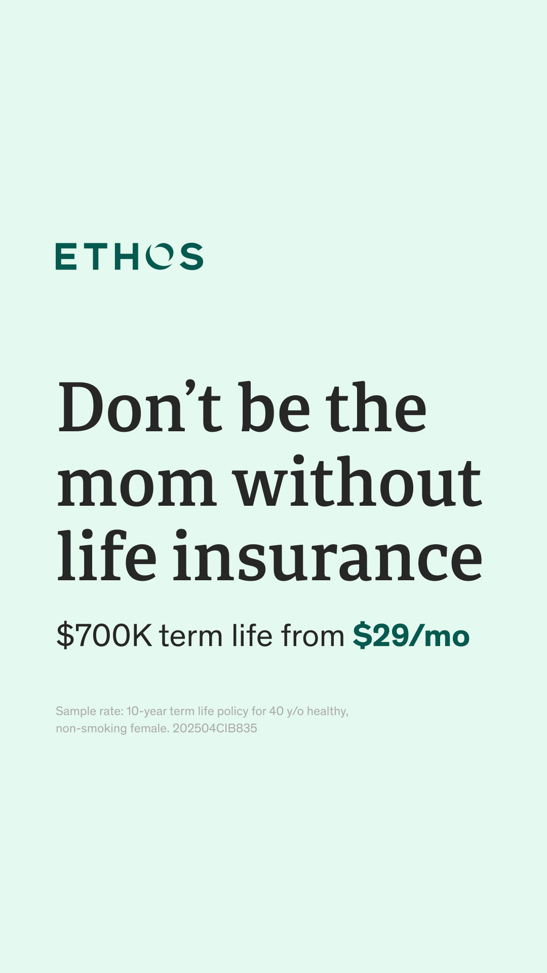 Ethos Facebook ad
