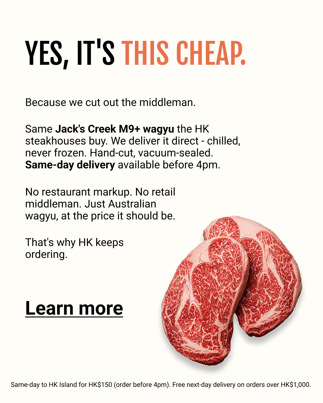 Steak King Foods Facebook ad