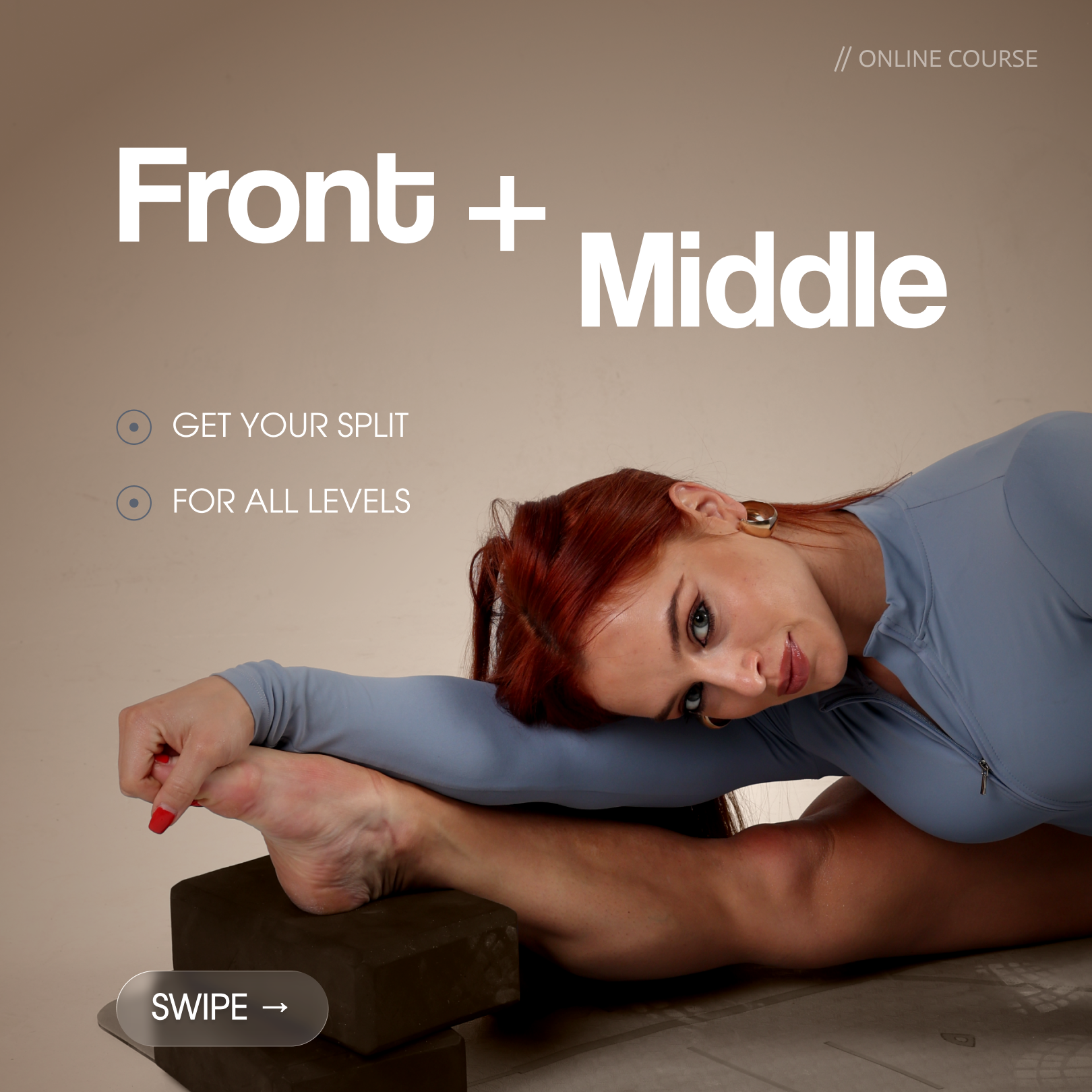 Zubalenok.support Facebook ad: 2-in-1 Split Course: Front + Middle